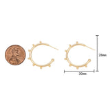 2 pcs- 18K Gold Ball Hoop Earrings, Beaded Hoop Earrings, Boho Hoop Earrings, Gold Ball Hoop Earrings, 25,35, 45mm Gold Hoop Earring