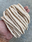 2str BEAUTIFUL Soft AFRICAN Colored VINYL Heishi beads- 4mm 6mm or 8mm- 16 inch strand- 2 Strand Per Order- Light Khaki