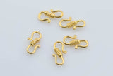 6 pcs 8x15mm 14K Gold S Hook Clasp for Bracelet Necklace Jewelry Making Supply- 6 pcs per order