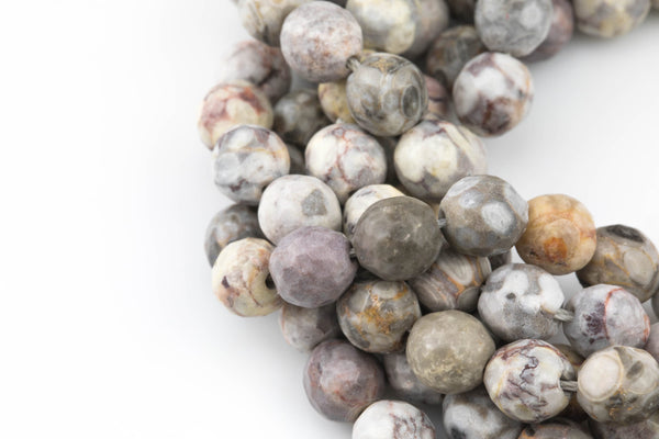 Natural Mai Jasper, High Quality in Faceted Round, 6mm, 8mm, 10mm, 12mm- Full 15.5 Inch Strand Gemstone Beads