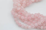 Natural Rose Quartz Beads Faceted Round 4mm, 6mm, 8mm, 10mm, 12mm High Quality - Full 15.5 Inch Strand AAA Quality Gemstone Beads