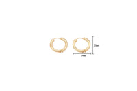 1 pair Thick Tube Hoops Gold, 18K Gold Hoops, Stardust, Hollow Hoop Earrings, Chunky Hoops, Light Hoops- 25mm