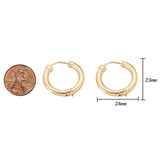 1 pair Thick Tube Hoops Gold, 18K Gold Hoops, Stardust, Hollow Hoop Earrings, Chunky Hoops, Light Hoops- 25mm