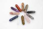 1 Pc NATURAL Double Pointed Top Drilled- Assorted Gemstone--Perfect for Jewelry--- Average size 35-50mm