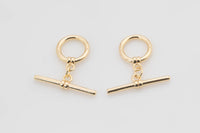 14mm 14K Gold Filled Toggle Clasp for Bracelet Necklace Jewelry Making Supply- 2 sets per order