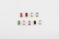 6pc 18k Gold Birthstone Charm Tiny, Necklace Earring Bracelet Supplies, Jewelry Supply Charms Personalized Delicate Dainty Pendant