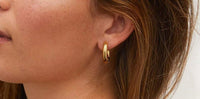 1 pair Many Sizes Thick Tube Hoops 18K Gold Hoops, Gold Hoop Earrings, Small Hoops, Hoop Earrings, Chunky Hoops -5mm thick