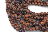 Natural Multi Goldstone Sandstone Round Beads. Full 15.5 Inch strand 4mm, 6mm, 8mm, 10mm, or 12mm Smooth Gemstone Beads