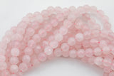 Natural Rose Quartz Beads Faceted Round 4mm, 6mm, 8mm, 10mm, 12mm High Quality - Full 15.5 Inch Strand AAA Quality Gemstone Beads