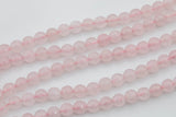 Natural Rose Quartz Beads Faceted Round 4mm, 6mm, 8mm, 10mm, 12mm High Quality - Full 15.5 Inch Strand AAA Quality Gemstone Beads