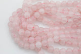 Natural Rose Quartz Beads Faceted Round 4mm, 6mm, 8mm, 10mm, 12mm High Quality - Full 15.5 Inch Strand AAA Quality Gemstone Beads