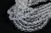 Natural Cloudy Peruvian Quartz, High Quality in Round- Full 15.5 Inch Strand Smooth Gemstone Beads