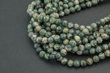 Natural Green Zebra Jasper Beads Grade AAA Round 8mm 10mm Smooth Gemstone Beads