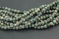 Natural Green Zebra Jasper Beads Grade AAA Round 8mm 10mm Smooth Gemstone Beads