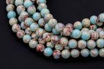 Natural Impression Sea Sediment Jasper Round Beads 4mm 6mm 8mm 10mm Aka Snake Skin Jasper Aqua Terra Jasper 15.5" Strand Smooth