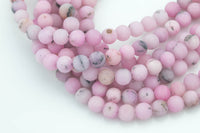 Rhodonite- JADE Matte Round- 6mm 8mm 10mm 12mm-Full Strand 15.5 inch Strand AAA Quality