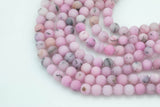 Rhodonite- JADE Matte Round- 6mm 8mm 10mm 12mm-Full Strand 15.5 inch Strand AAA Quality