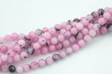 Rhodonite- JADE Smooth Round- 6mm 8mm 10mm 12mm-Full Strand 15.5 inch Strand AAA Quality