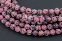 Pink Jade Beads Smooth Round -Full Strand 15.5 inch Strand AAA Quality- 8MM