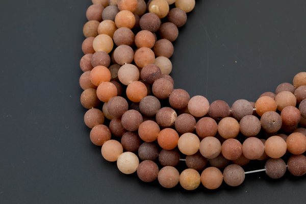 Natural Brown Aventurine Beads AAA Grade Matte Round, 4mm, 6mm, 8mm, 10mm, 12mm Full Strand 15.5 inch Strand Gemstone Beads