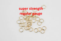 Gold Filled SUPER STRONG/ Regular Gauge Thickness Gold Filled Jump Rings 5mm 6mm 7mm. Carbon Steel - 18K