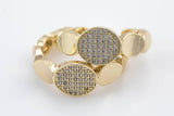 1 pc Gold Ring Signet Ring, Adjustable Ring, Minimalist Cz Ring, Micro Pave Ring, Gold Open Ring, Dainty Jewelry