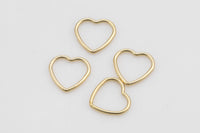 Gold Filled Heart Ring- 1420 Gold Filled- Made in USA- 10mm- 2 pcs per order