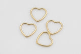 Gold Filled Heart Ring- 1420 Gold Filled- Made in USA- 10mm- 2 pcs per order