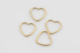 Gold Filled Heart Ring- 1420 Gold Filled- Made in USA- 10mm- 2 pcs per order