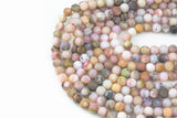 Natural AUSTRALIAN PINK OPAL Beads - Matte Round - 6mm 8mm 10mm or 12mm - Full 15.5" 15.5 inch strands Gemstone Beads