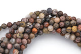 Natural Silver Petrified Wood Round High AAA Quality 6mm 8mm 10mm 12mm Full Strand AAA Quality Smooth Gemstone Beads