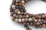 Natural Silver Petrified Wood Round High AAA Quality 6mm 8mm 10mm 12mm Full Strand AAA Quality Smooth Gemstone Beads