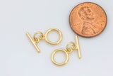 2 sets per order -9mm 14K Gold Toggle Clasp for Bracelet Necklace Jewelry Making Supply