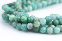 Natural Russian Amazonite Round sizes 4mm, 6mm, 8mm, 10mm, 12mm, 14mm- In Full 15.5 Strand- High Quality AAA Quality Smooth Gemstone Beads