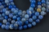 Natural Blue Aventurine Beads Round High Quality 4mm, 6mm, 8mm, 10mm, 12mm- 15.5 Inch Strand AAA Quality AAA Quality Smooth