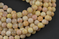 Natural Yellow Moonstone Faceted Round Beads. A Quality Full 15.5 Inch Strand, 6mm, 8mm, or 10mm Gemstone Beads