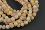 Natural Yellow Moonstone Faceted Round Beads. A Quality Full 15.5 Inch Strand, 6mm, 8mm, or 10mm Gemstone Beads