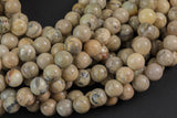 Natural White Creme African Opal round sizes 6mm and 8mm AAA Quality Smooth Gemstone Beads