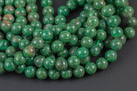 Natural Rare African Green Jade Beads 4mm 6mm 8mm 10mm Round Beads 15.5" Strand Gemstone Beads