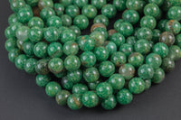 Natural Rare African Green Jade Beads 4mm 6mm 8mm 10mm Round Beads 15.5" Strand Gemstone Beads