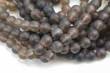 Natural Smokey Quartz beads, Matte Round, Full Strand, 4mm, 6mm, 10mm, or 12mm beads Gemstone Beads