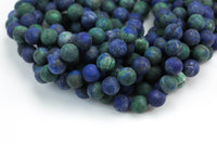 Chrysocolla Beads, High Quality in Matte Round- 6mm, 8mm, 10mm, 12mm, 14mm- Full 16 Inch strand Gemstone Beads