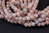 Pink Opal - JADE Smooth Round- 6mm 8mm 10mm 12mm-Full Strand 15.5 inch Strand AAA Quality