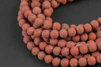 Natural Red Jasper, High Quality in Matte Round,-Full Strand 15.5 inch Strand, 4mm, 6mm, 8mm, 12mm, or 14mm Beads- Smooth Gemstone Beads