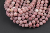 Natural Strawberry Quartz, High Quality in Matte Round- Full 15.5 Inch Long Strand! Gemstone Beads