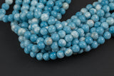 Natural Larimar Quartz- High Quality in Round,-Full Strand 15.5 inch Strand, 6mm, 8mm, 10mm Beads AAA Quality AAA Quality Smooth