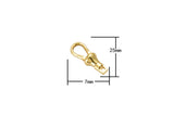 2 pcs- Dainty Self Closing Swivel Clasps - Triggerless - 18kt Gold Plated for Charm Lock Jewelry Supply Component- 8x24mm