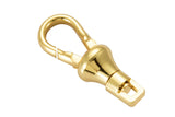 2 pcs- Dainty Self Closing Swivel Clasps - Triggerless - 18kt Gold Plated for Charm Lock Jewelry Supply Component- 8x24mm