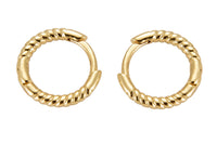 4 pcs 18kt Gold One Touch Lever Rounded Hoop earring making- 10mm Nickel free Lead Free for Earring Charm Making Findings