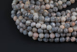 Natural Light Pink Zebra Jasper Beads Grade AAA Faceted Round- 4mm, 6mm, 8mm, 10mm,12mm, 15.5 inch strand Gemstone Beads